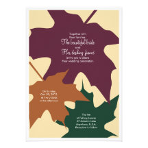 Faire-part de mariage de feuille d'automne - mélan