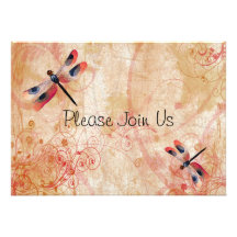 Faire-part de mariage de Flourish de libellule