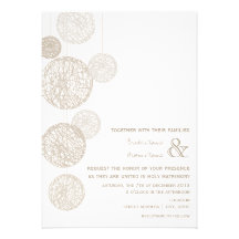 Faire-part de mariage de globes de ficelle