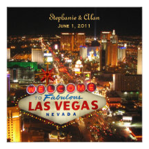 Faire-part de mariage de Las Vegas avec RSVP