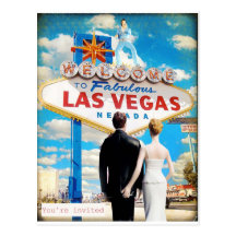 Faire-part de mariage de Las Vegas Carte Postale