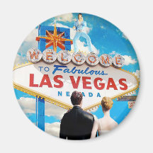 Faire-part de mariage de Las Vegas Magnets Pour Réfrigérateur