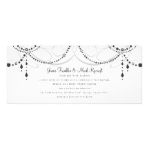 Faire-part de mariage de longueur de thé de lustre