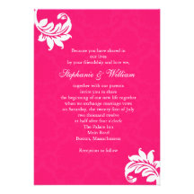 Faire-part de mariage de monogramme de damassé de 