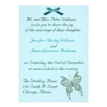 Faire-part de mariage de papillon