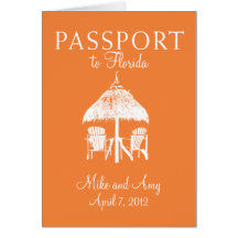 Faire-part de mariage de passeport de la Floride Cartes De Vœux