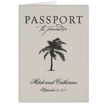 Faire-part de mariage de passeport du Costa Rica Carte De Vœux