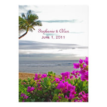 Faire-part de mariage de plage de Maui