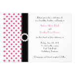 Faire-part de mariage de point de polka de roses i