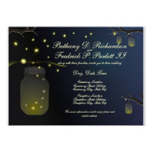 Faire-part de mariage de pot et de luciole de maço