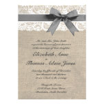Faire-part de mariage de regard de dentelle blanch