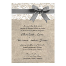 Faire-part de mariage de regard de dentelle blanch