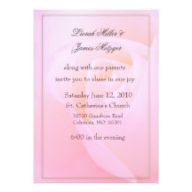 Faire-part de mariage de rose de rose