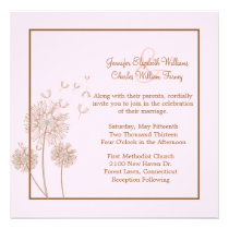 Faire-part de mariage de rose et de pissenlit de B invitations