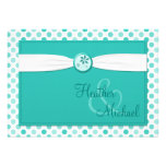 Faire-part de mariage de ruban de point de polka d