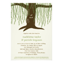Faire-part de mariage de saule