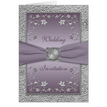 Faire-part de mariage de style de carte de prune e