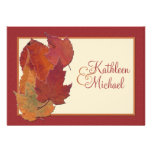 Faire-part de mariage décoré d'un monogramme du fe