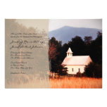 Faire-part de mariage d'église de montagne