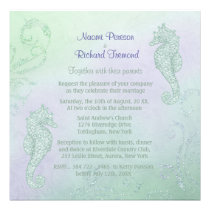 Faire-part de mariage d'étincelle d'hippocampe invitations