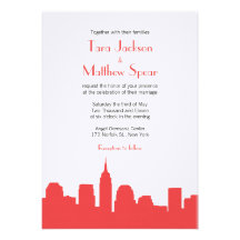 Faire-part de mariage d'horizon de NYC