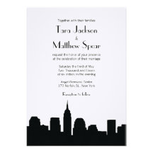 Faire-part de mariage d'horizon de NYC