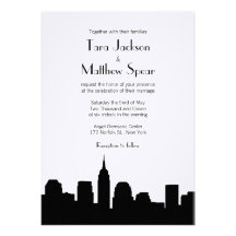 Faire-part de mariage d'horizon de NYC
