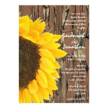 Faire-part de mariage élégant vintage de tournesol