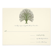 Faire-part de mariage en bois vert d'arbre de grai