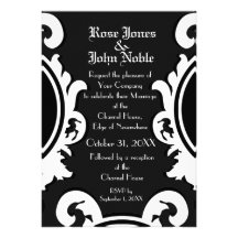 Faire-part de mariage en ivoire baroque (de charbo