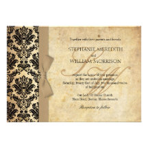 Faire-part de mariage en ivoire vintage d'arc de d