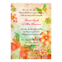 Faire-part de mariage floral d'art de nature
