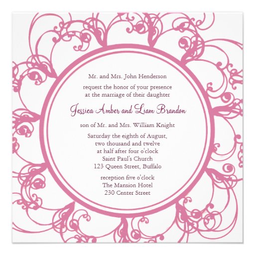 Faire-part de mariage floral de fantaisie