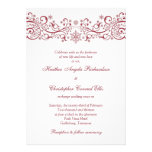 Faire-part de mariage floral de flocon de neige bl