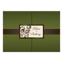 Faire-part de mariage floral de remous