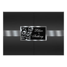 Faire-part de mariage floral de remous