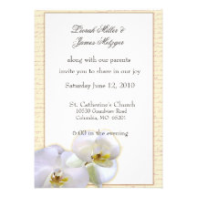 Faire-part de mariage floral d'orchidée