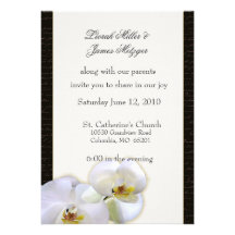 Faire-part de mariage floral d'orchidée