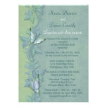 Faire-part de mariage floral en pastel de papillon