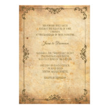 Faire-part de mariage floral vintage