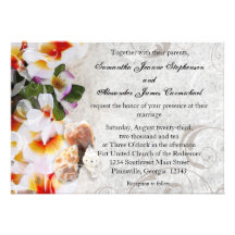 Faire-part de mariage frais de plage de Lei d'orch