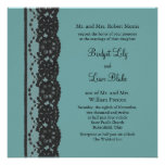 Faire-part de mariage français turquoise de dentel