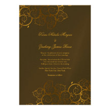Faire-part de mariage gris chic de vigne d'or de s