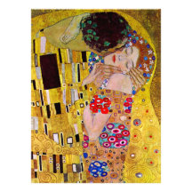 Faire-part de mariage ; Le baiser par Gustav Klimt