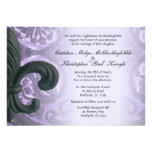 FAIRE-PART DE MARIAGE lilas de "iron fleur de lis"