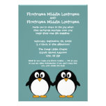 Faire-part de mariage mignon de pingouin