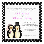 Faire-part de mariage mignon de pingouins