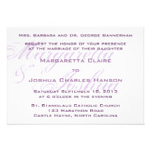 Faire-part de mariage moderne de lavande de Flouri
