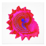 Faire-part de mariage moderne de Shell de mer rose