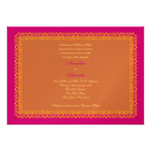 Faire-part de mariage musulman indou indien Mehndi